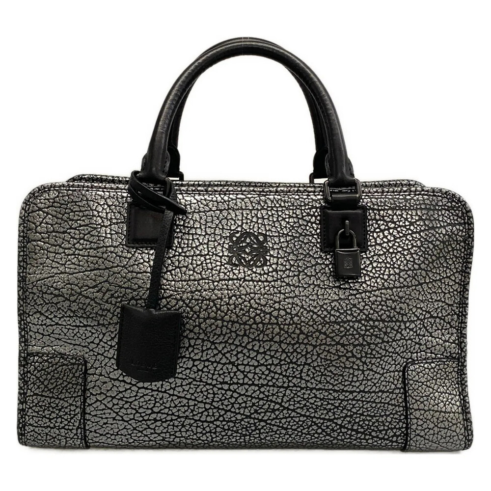Loewe Amazona 36 Silver Black Leather #339203L14B